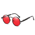 Hot Most Popular Punk Classic Vintage Metal round Sunglasses for Men Women Gold & Silver Frame Eyewear with Spring Mechanism