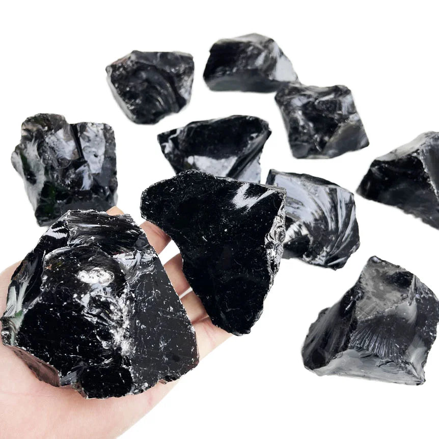 New Arrival Black Obsidian Raw Stone Natural Reiki Rough Stone Healing Mineral Crystal Craft Special Offer Sale