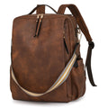 SG0488 Wholesale Fashion 2025 Vintage Girls Laptop Backpack Custom logo Women PU Leather Backpack Multi Pockets 15.6 Inches