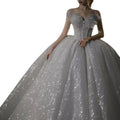 AL0956 2022 New Main Wedding Dress V-Neck Ivory Bridal Organza with Crystal Decoration and Train China Bride Dress