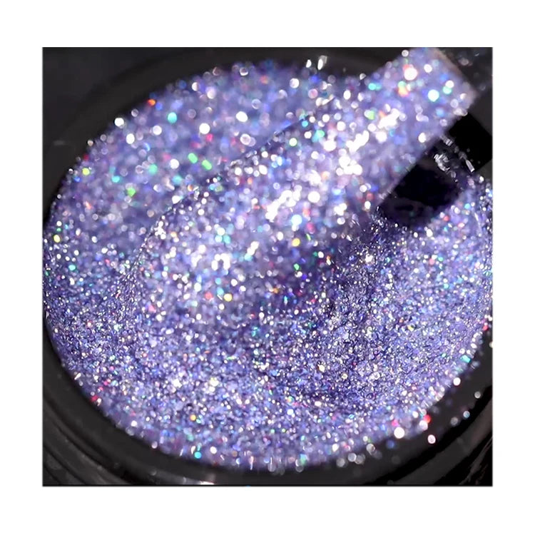 Natural Burst Flash Pull Line Paint Laser Kaleidoscope Nail Polish Gel Supplier Flash Gel Uv Polish for Disco Party