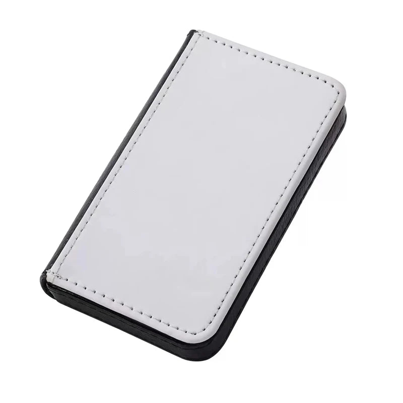 DIY Printed PU Leather Name Card Holder Customized Blank Sublimation Business Card Case