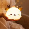 Cute LED Night Light Silicone Touch Sensor 7 Colors Deer Night Lamp Kids Baby Bedroom Decor Desktop Ornaments Creative Gifts