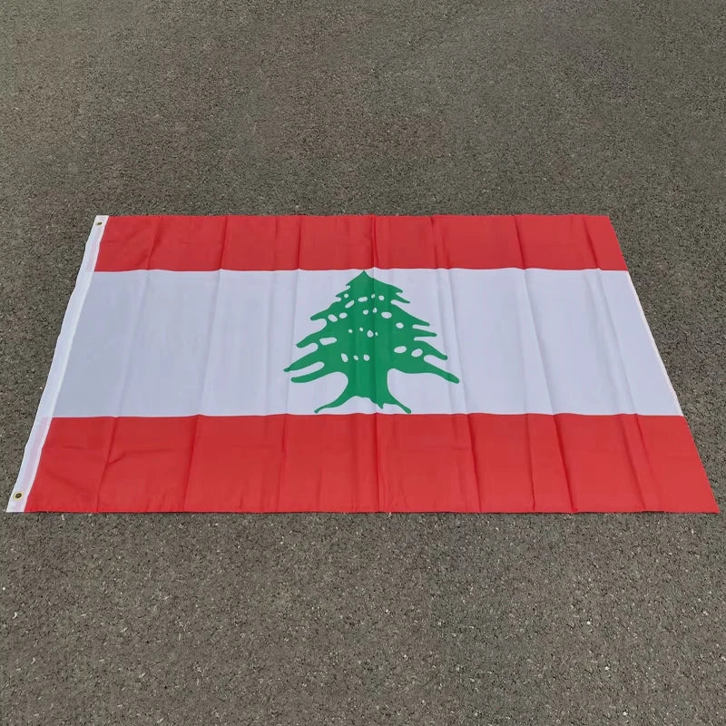 BOLISI Wholesale Lebanon Flying Polymer Flag Pennant Double-Sided Digital Printing Waterproof 100% Polyester Custom Size Flag