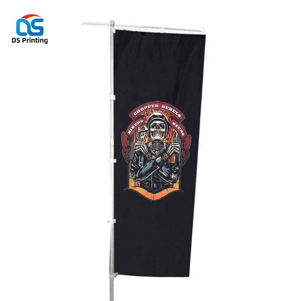 Outdoor Cheap Durable UV Resistant Double Sided Nobori Flag Banner Stand with Pole