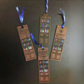 Hot Selling Bookshelf Bookcase Bookmark Wooden Crafts Pendant DIY Wood Bookmarks Decoration Souvenir Gift