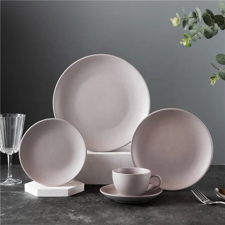 Modern Porcelain Rectangle Dinner Set White Ceramic Plates Serving Wedding Dishes for Restaurant Tableware Hotel Pottery Platos