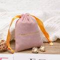 Hot Sell Custom Logo Printing Pink Velvet for Gift Drawstring Packaging Bag Soft Velvet Cosmetic Jewelry Pouch Recyclable