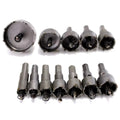 12 Pcs 15-50mm HSS Hole Saw High Speed Steel Drill Bit Set