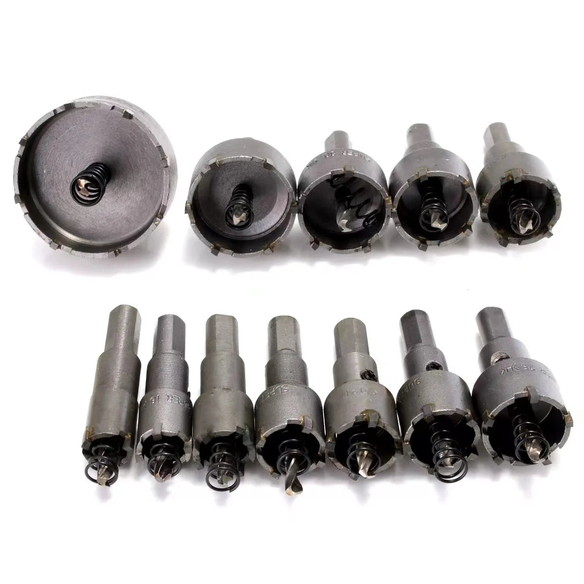 12 Pcs 15-50mm HSS Hole Saw High Speed Steel Drill Bit Set