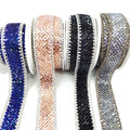 S285 2.5cm Width Factory Supply Iron on Rhinestones Chain Trim Crystal Trimming Chain Rhinestone for Shoes Belt Decoration