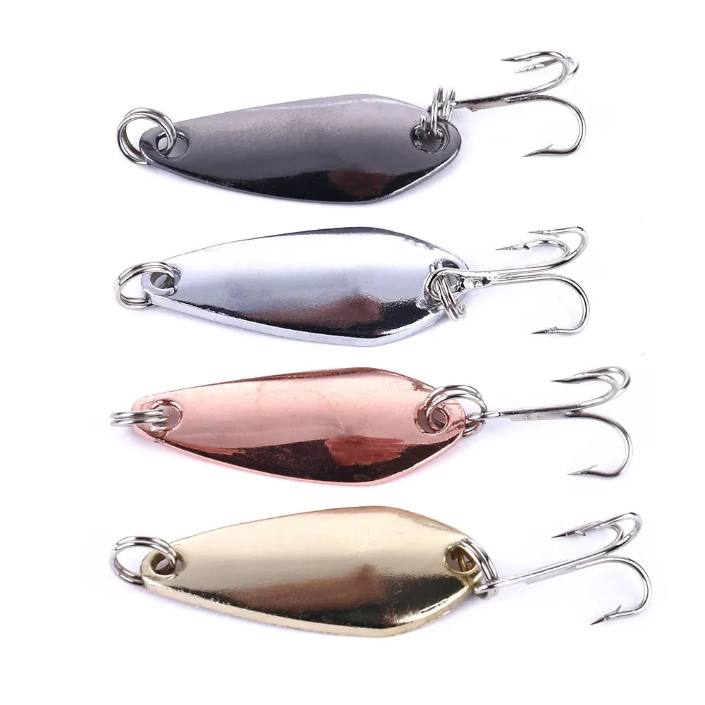 Wholesale SP017 3.5cm 3.7g Artificial Spinner Baits Metal Blade Spoon Fishing Lures