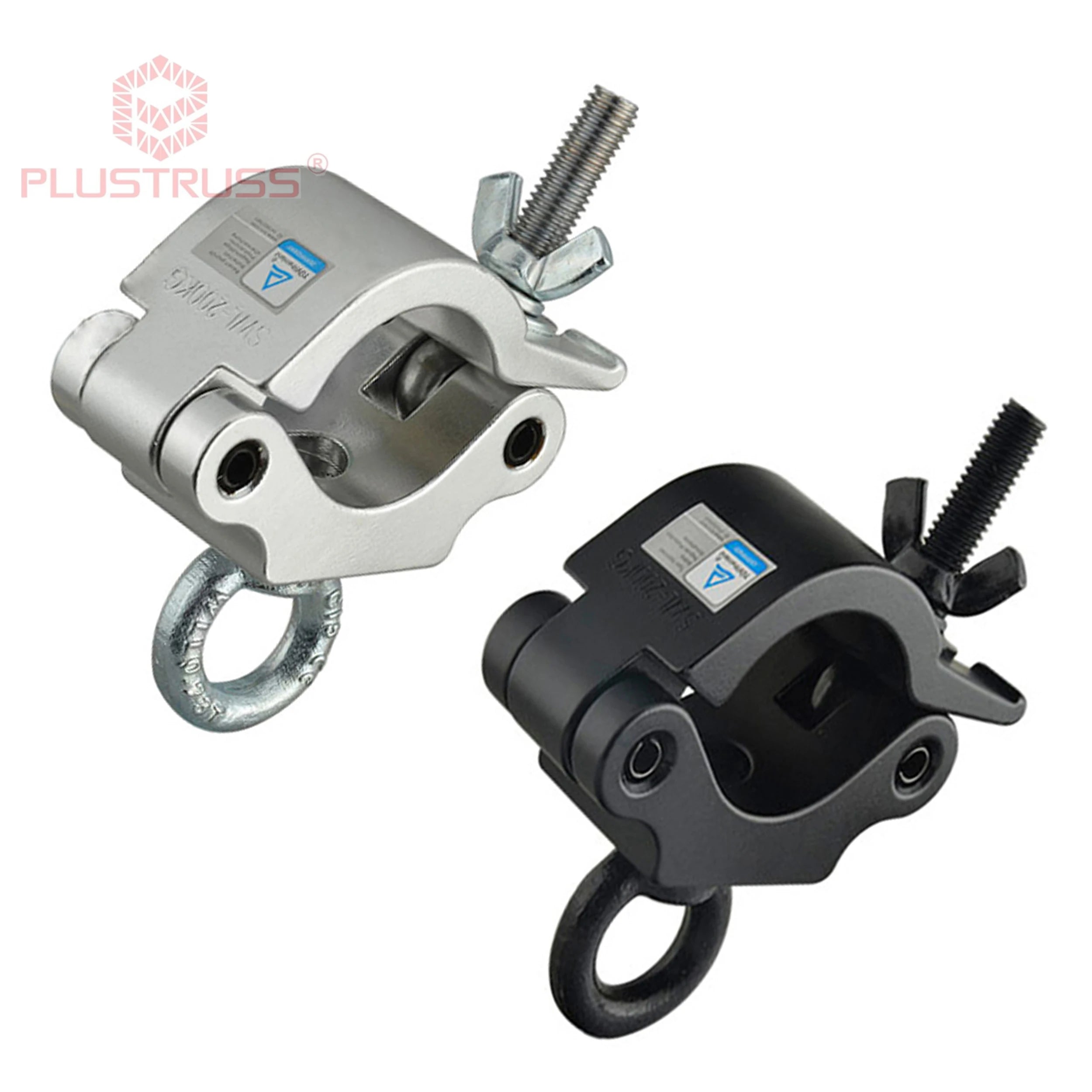 Tube 48-51mm Load 200kg Pipe Clamp Truss Hook Aluminum Stage Lighting Truss Clamp Hook Eye Clamp 5007