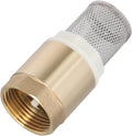 TMOK DN40 1.5 Inch Brass Vertical Spring Non Return Check Foot Valve with Stainless Strainer Pump Inlet Filter with Basket