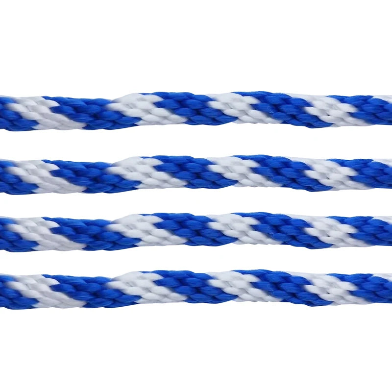 Solid 10mm Polyester Double Braided Rope with Spots/Tracer Made From Durable PET Material
