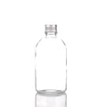 Custom 300ml 10oz clear Empty Tall Round Drinking Packaging Glass Bottles With Screw Cap for Juice Beverage Tea Milk