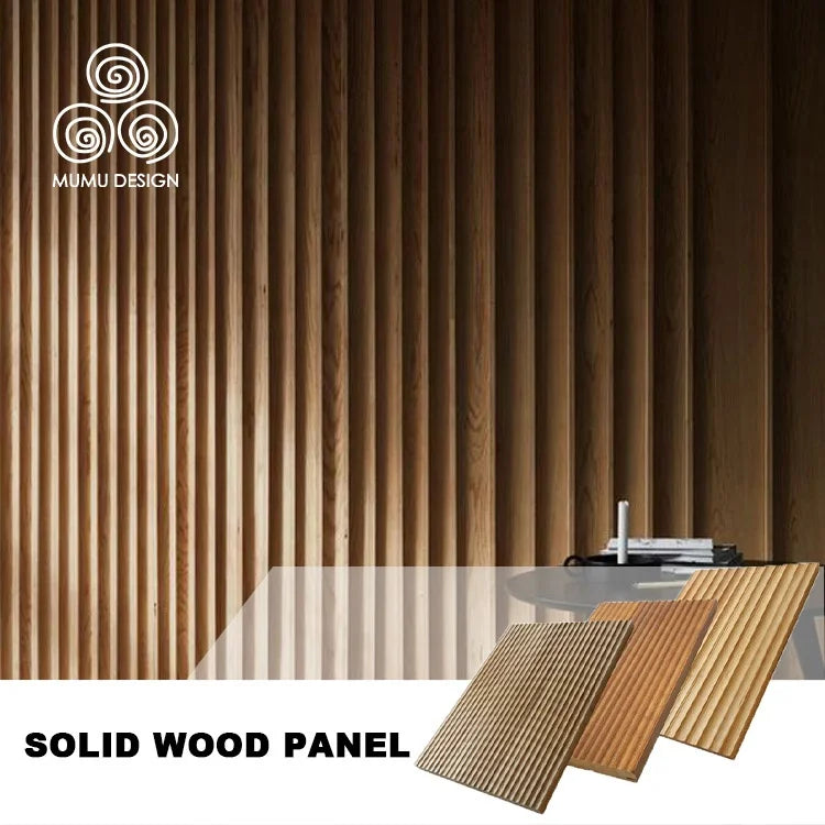 MUMU Corrugated Wallboard Decor Timber Cladding Plank Good Quality Wood Wall Panel for House