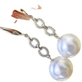 E2048 10-11mm DIY Natural Freshwater Pearl Charm Earrings Mounting Accessory 925 Sterling Silver Gold Plated  Jewelry for Women