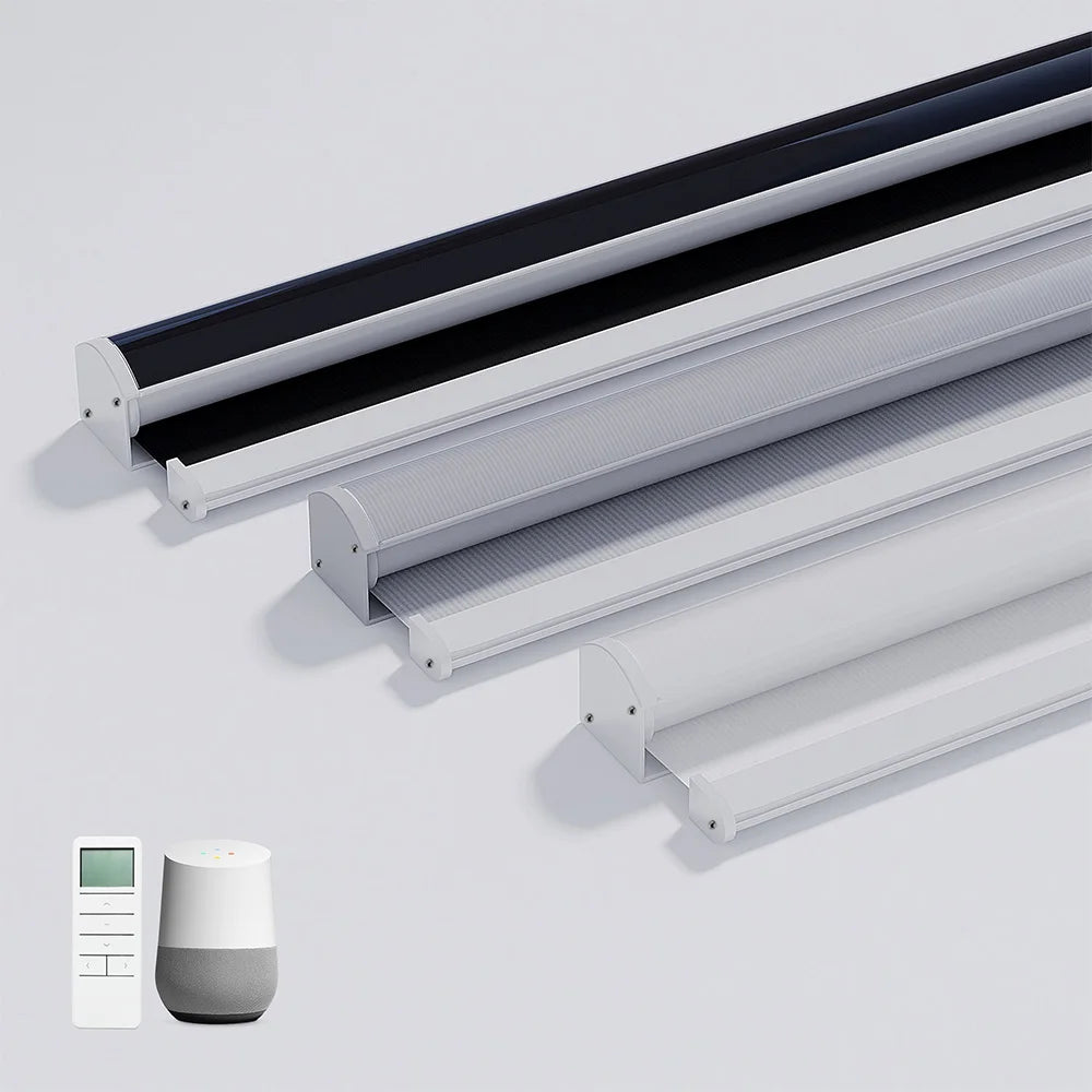Wifi Google Alexa Tuya APP Control Smart Blinds Zebra Shades Spring Venetian Day and Night Roller zebra Blinds