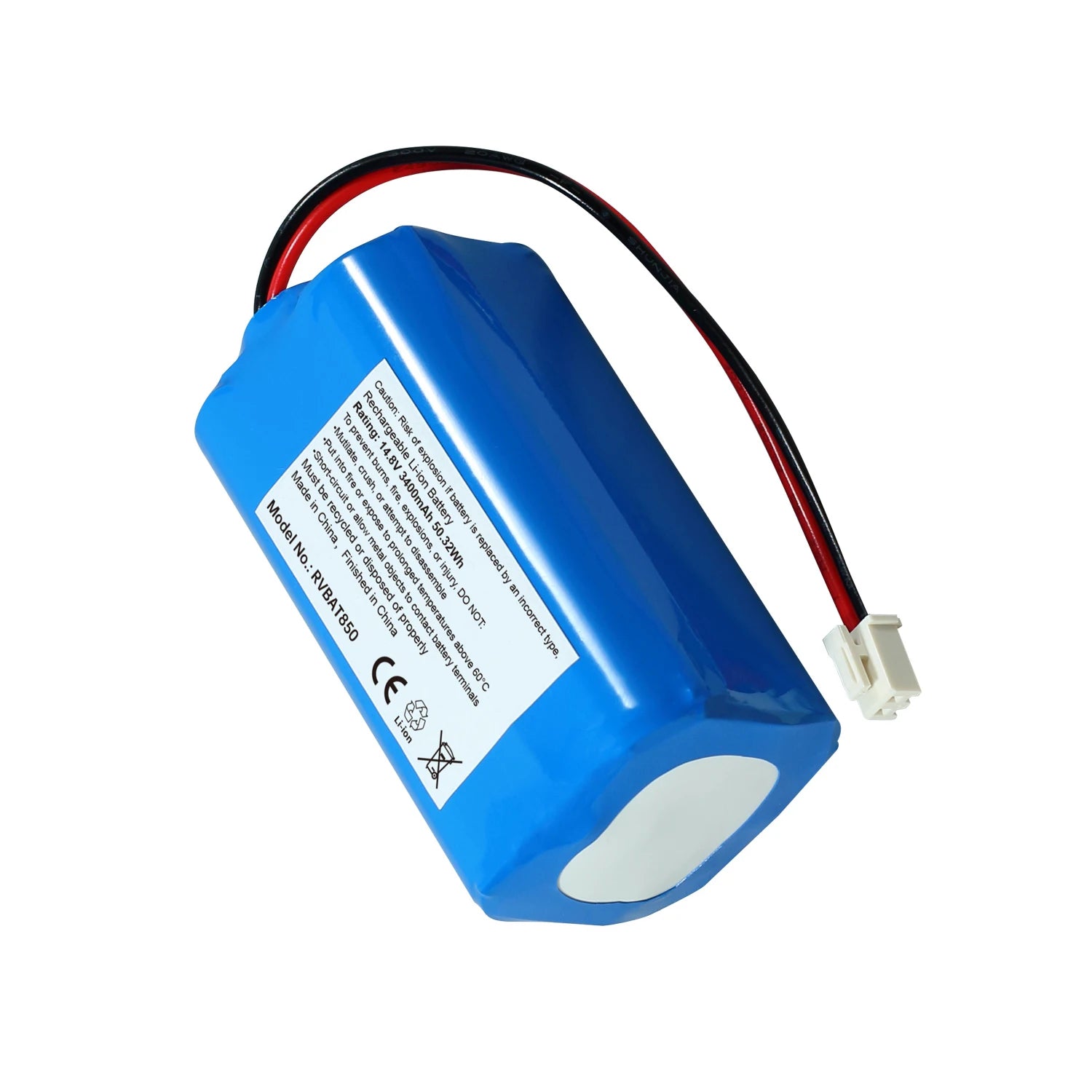 14.8V 3400mAh Li-ion Battery Compatible for Shark RVBAT850 R75 R85 RV850 S87 AV752 RV871 RV1000 Robot Vacuum Cleaner Battery
