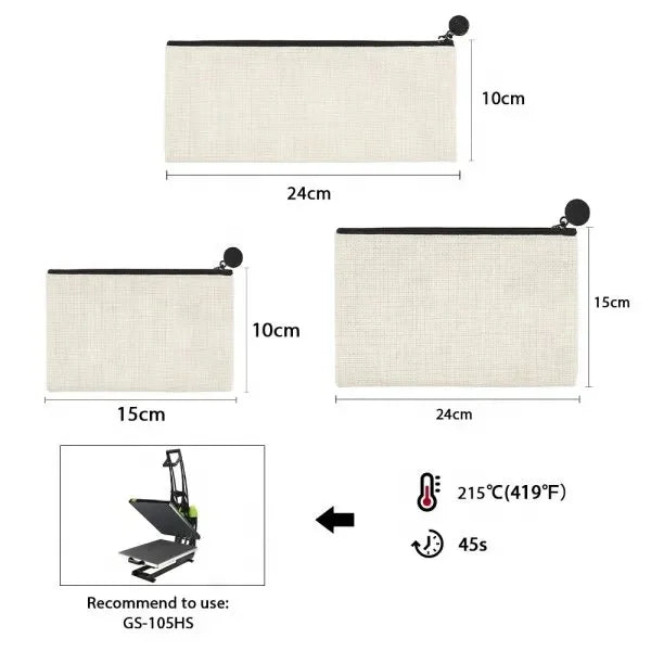 Best Seller 24 Hour Dispatch Sublimation Linen Women Coin Purse Zipper Reusable Portable Compact Cosmetic Bag Key Case Lipstick