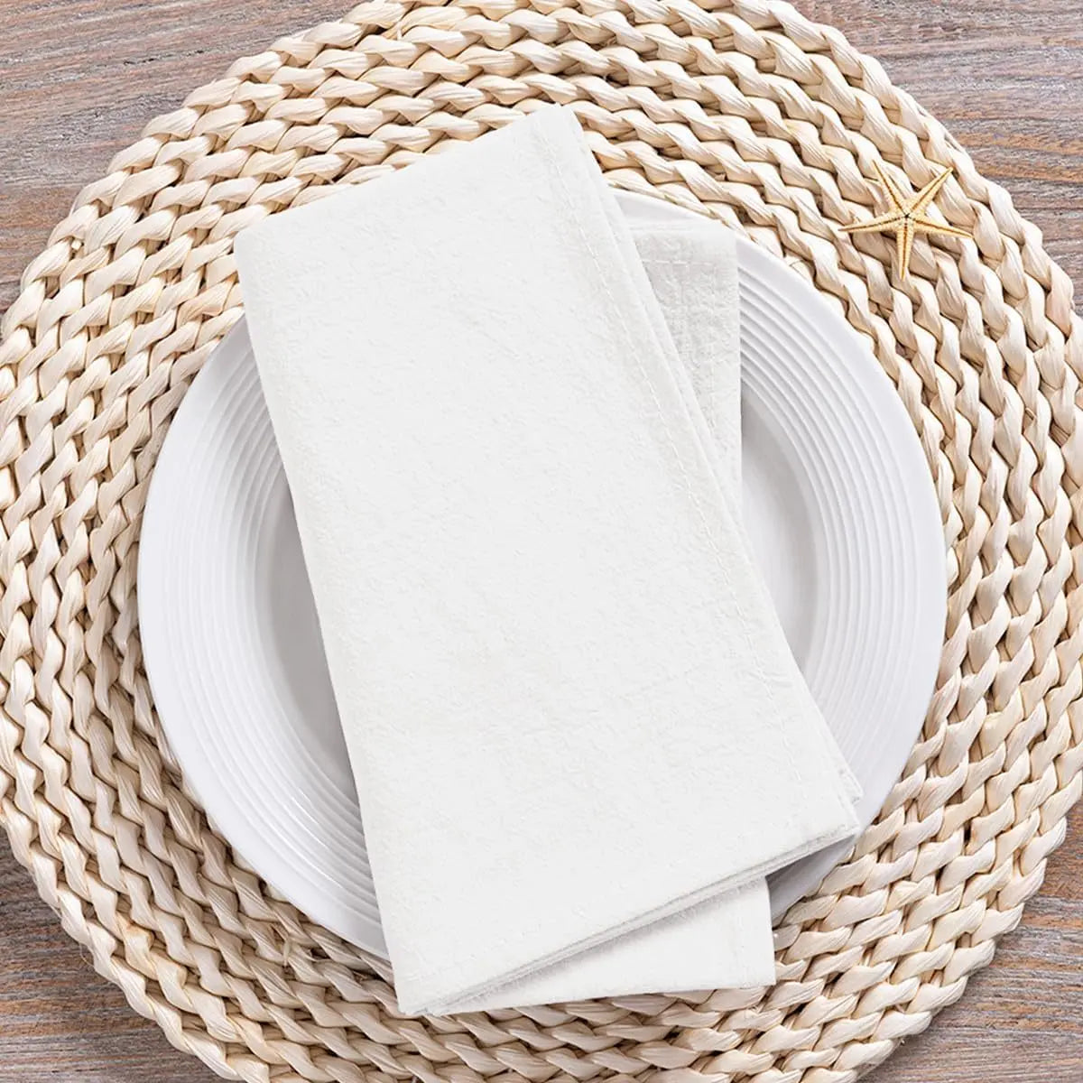 Napkin Cloth Cotton Linen Cloth Kitchen Hotel Fold Table Western Restaurant Decoration Cross-border Hot Selling Napkin Shooting