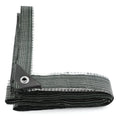 Waterproof 6x15m 19.69ft X49.21ft 0.3mm PE Mesh Tarpaulin Reinforced Scaffolding Balcony Rail Privacy Screen Terrace Fence Net