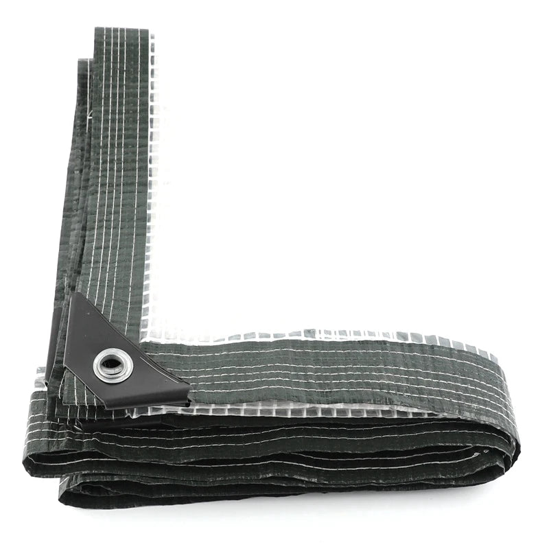 Waterproof 6x15m 19.69ft X49.21ft 0.3mm PE Mesh Tarpaulin Reinforced Scaffolding Balcony Rail Privacy Screen Terrace Fence Net