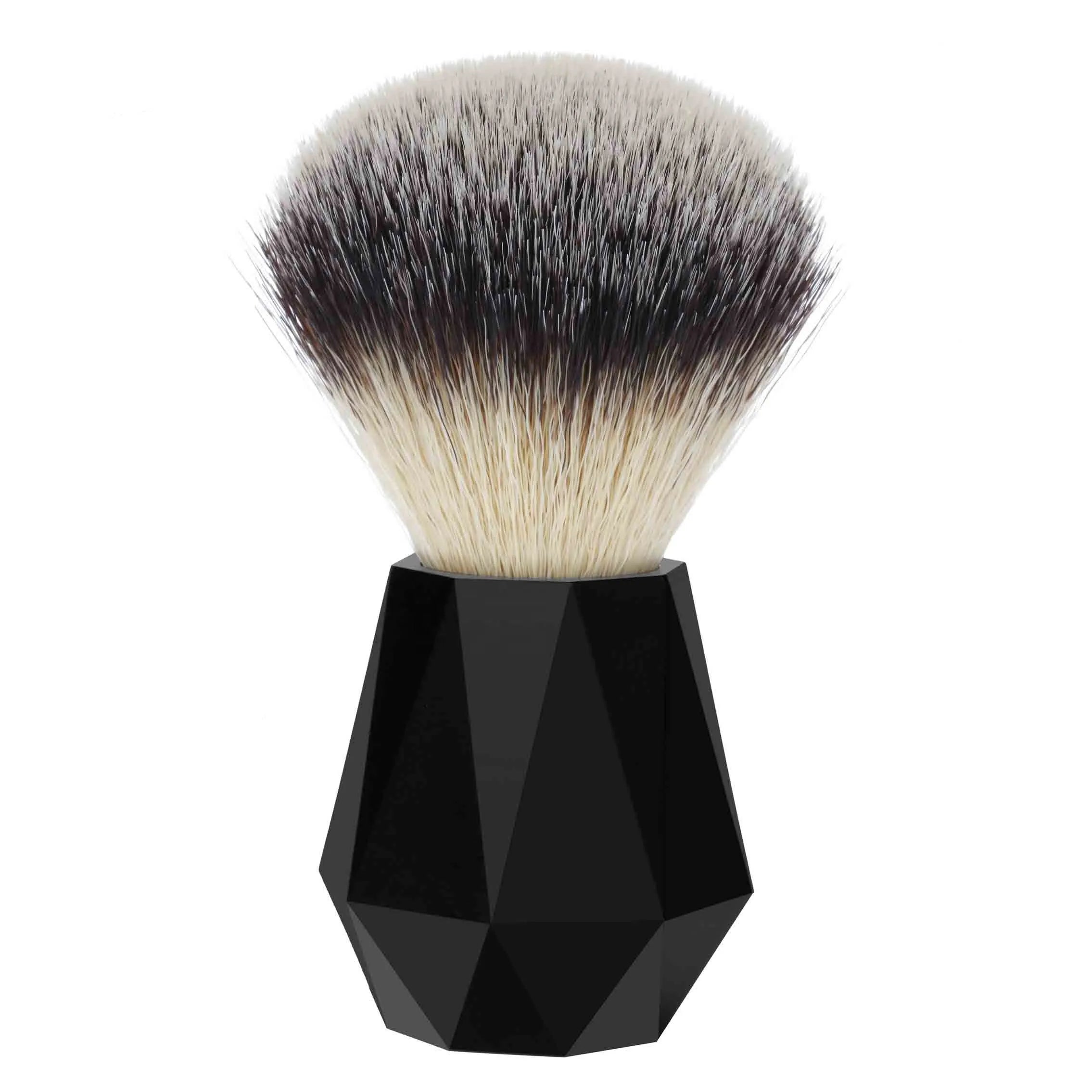 2025 JDK Factory Price 1PC Black Color Shaving Brush Diamond Shape Beard Brush