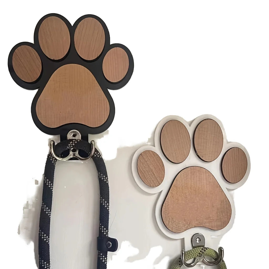 Handcrafted Wooden Claw-Printed Wall Hooks Polished Hexagon Shape for Towel and Clothing Hangers with Wall Hanging Decoration