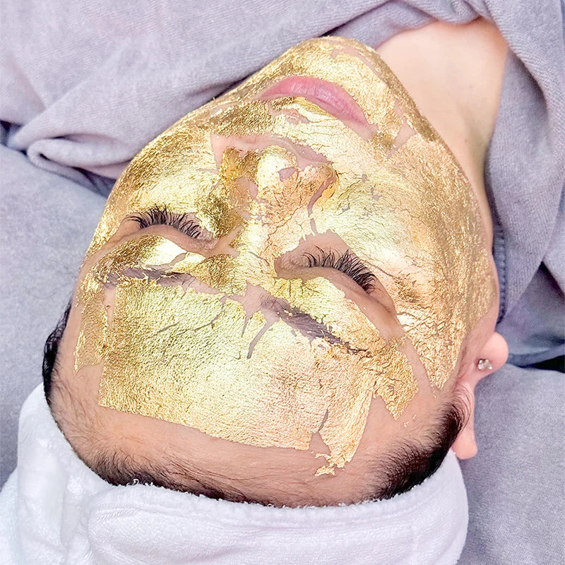 25 Sheets/Transfer Sliver Gold Leaf for Food Cosmetics Skin Care 24k Gold Leaf Edible Paint