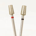 Stock Wholesale 5.0mm Taper Barrel Coarse Medium Fine Manicure Russian Diamond Nail Bit Cuticle Prep in Storage