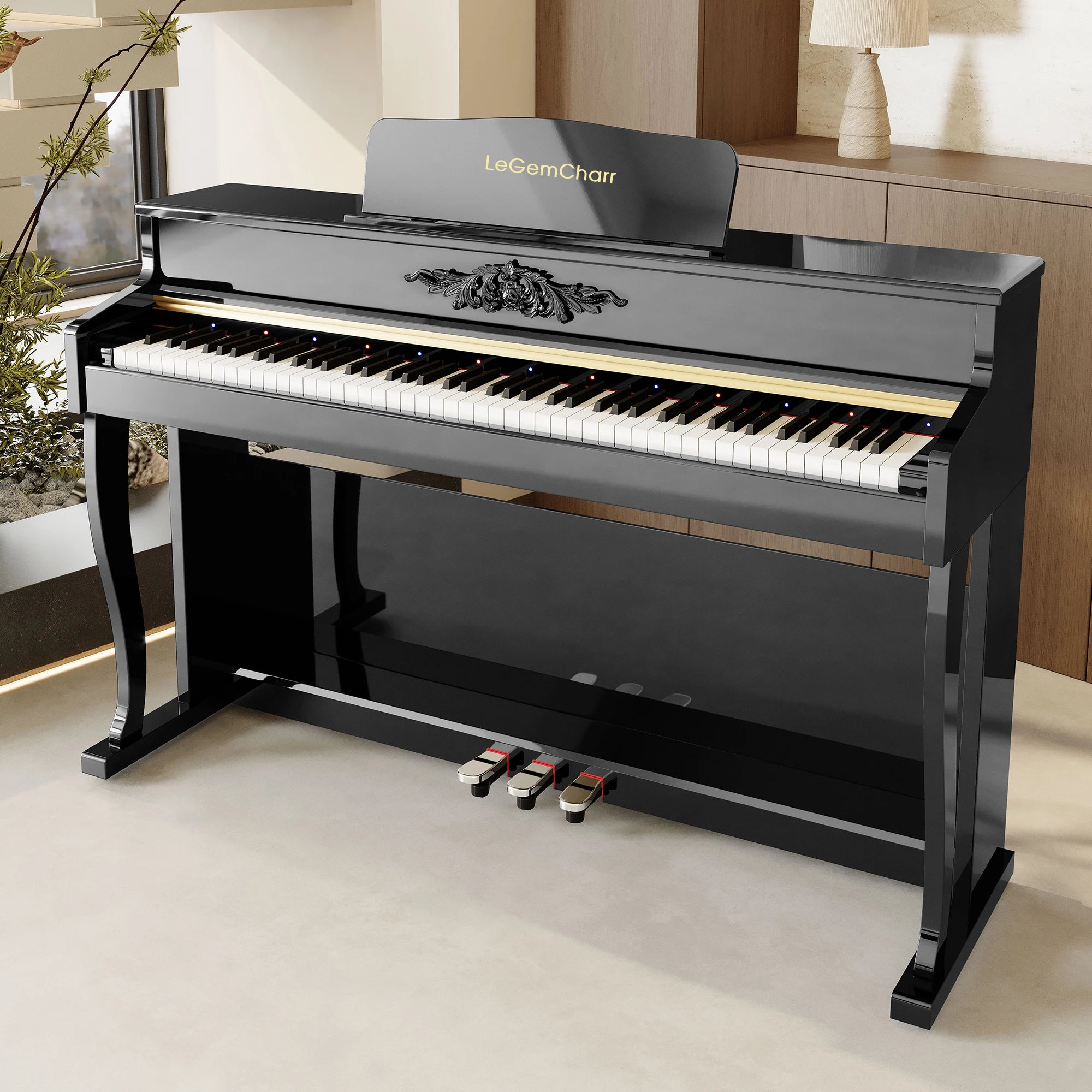 LeGemCharr Professional Keyboard Piano Electric Upright Piano 88 Key Professional Piano Keyboard