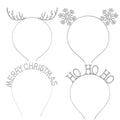 Merry Christmas Deer Snowflake Headband Fast Delivery Alloy Bling Rhinestone Hair Accessories