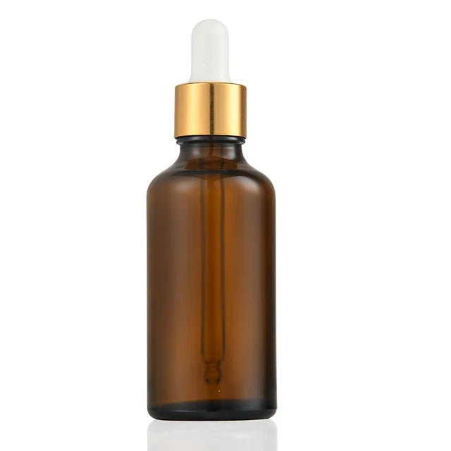 Factory Price 30ml Glass Dropper Bottles 5ml 10ml 15ml 20ml 30ml 50ml Amber Brown Empty Gold Essential Oil Pipette Bottle