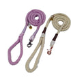 New Arrival Custom Pet Lead Ombre Braided Dog Rope Handmade Cotton Dog Leash and Collar