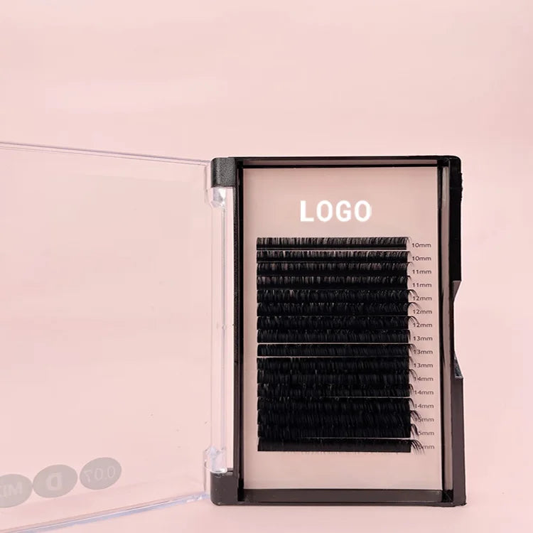 Wholesale Price 8-25mm J B C D Dd M L Korean Pbt Fiber Silk Eyelashes Extension
