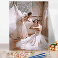 DIY Paint by Numbers Warm Dancer Girl Canvas Oil Painting by Number Kit for Kids Adults Drawing Paintwork with Paintbrushes