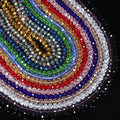 Wholesale 4mm-14mm Faceted Black/White/Red/Pink Glass Crystal Rondelle Spacer Beads for Jewelry Making Diy