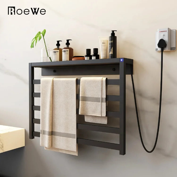 Bathroom Stainless Steel Economize Electrothermal Towel Rail Smart Home Wall Mounted Rack Electric Towel Heater Warmer Dryer