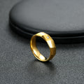 Tungsten Jewelry 6mm Faceted High Polished Gold Ring Men Gold Wedding Ring Zircon Stone Rings for Men