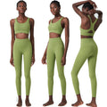 Custom High Waisted Yoga Pants Leggings Bra Sets Sportswear for Women Active Wears Gym Fitness Sets Yoga Clothes