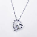 Classic Hot Sales Zircon Love Heart Charm Pendant Necklace Fashion Stainless Steel Heart Necklace for Women Gift