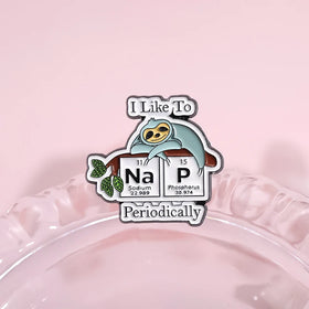 Take a Moment THINK Periodically Periodic Table Elements Color Pins Chemistry Element Brooch Science Experiment Lapel Pin Enamel