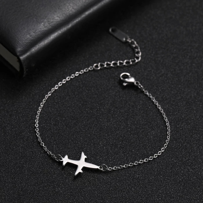Simple Classic 18K Gold Plated Stainless Steel High Polish Silver/Gold Charm Bracelet for Men Women