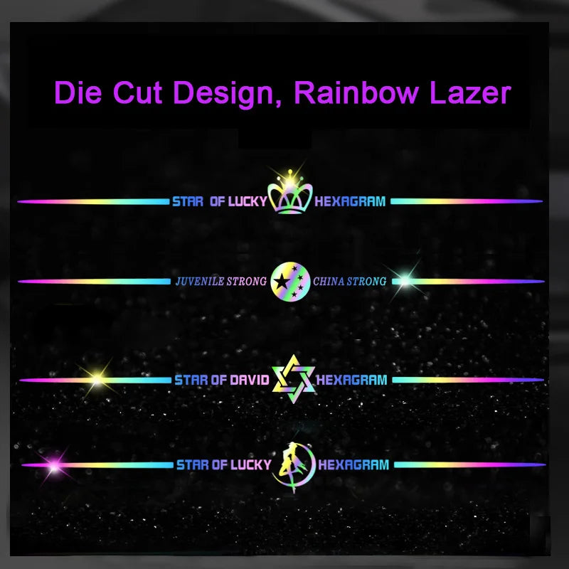 Factory Sale Rainbow Reflective Laser Vinyl Stickers for Home Decoration Water Resistant Matte Finish