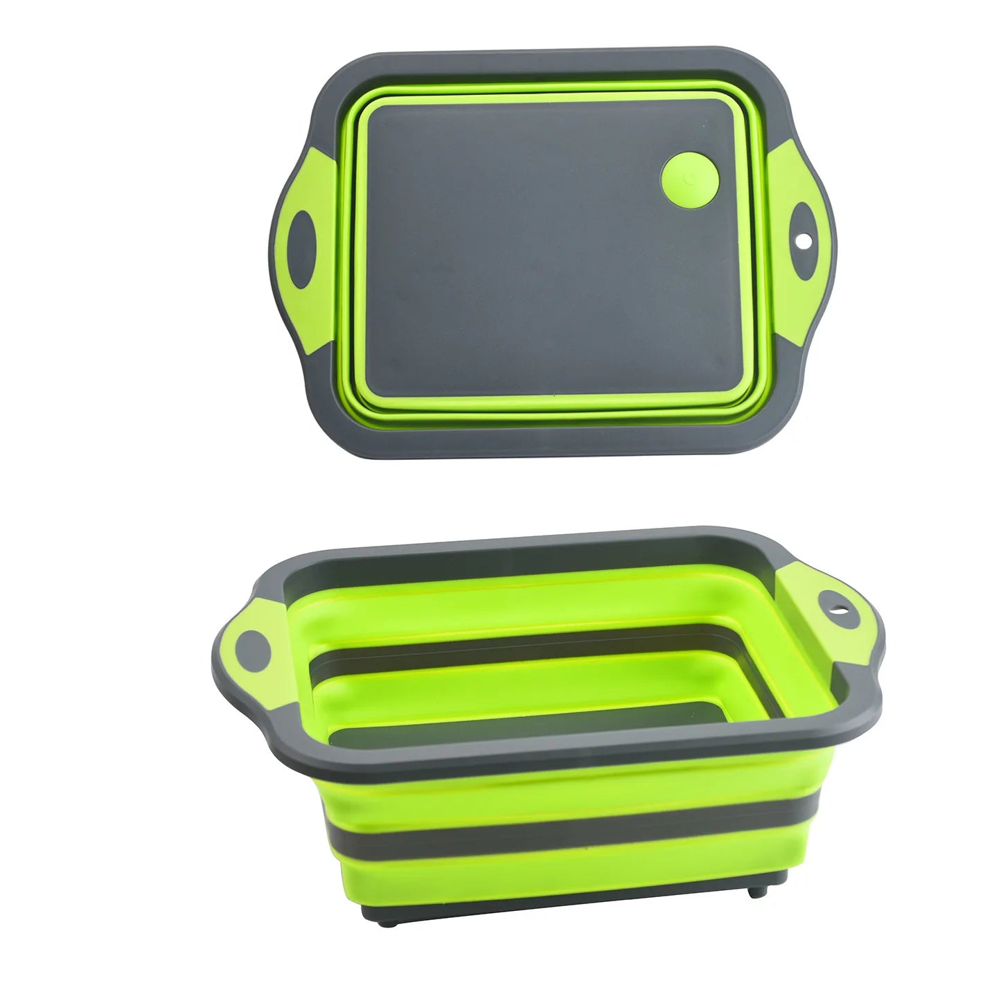 Portable Collapsible Cutting Board Washing Fruit Vegetable Basin Folding Camping Cutting Board Multifunctional Kitchen Basket