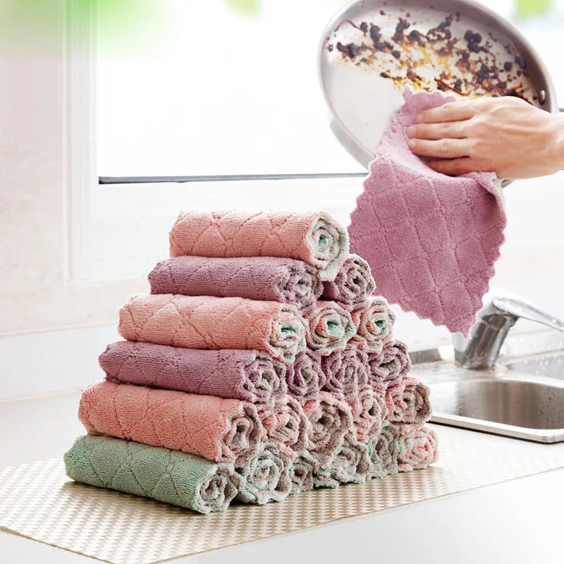 Wholesale Custom Design Recycled Sublimation Kitchen Cleaning Cloth Dish Tea Towel Linen Print Toalla De Hotel Cocina Microfibra