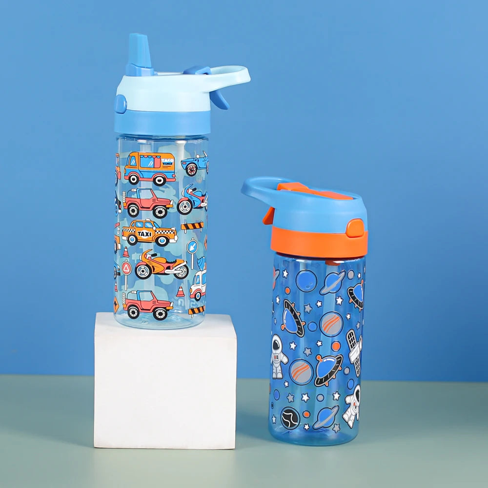 Toursun 420ml  Customized Logo Tritan BPA-free Kids clear Plastic Water Bottle for Kids Children Kids Bottle with Straw