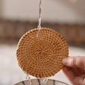 Handmade Wholesale Nice Eco-Friendly Jute Material Handmade Natural Round Rattan Placemats for Dinning Room